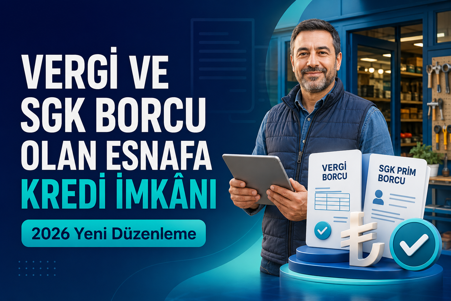 Vergi ve SGK Borcu Olan Esnafa Kredi İmkânı: 2026 Yeni Düzenlemesi